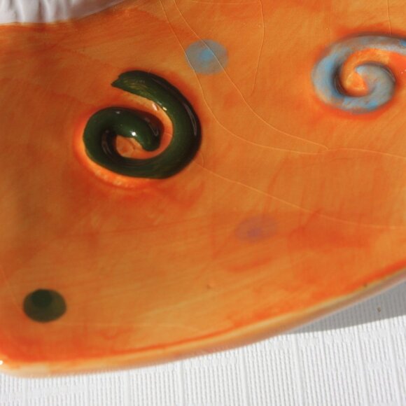 RETRO EASTER BUNNY PLATE DISPLAY TRAY CARROT HBC 💚❤️💛💙 - Picture 3 of 5